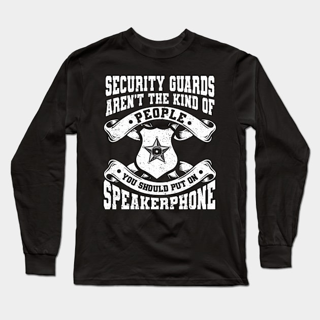 Safety Officer Bouncer Badge Security Guard Long Sleeve T-Shirt by IngeniousMerch